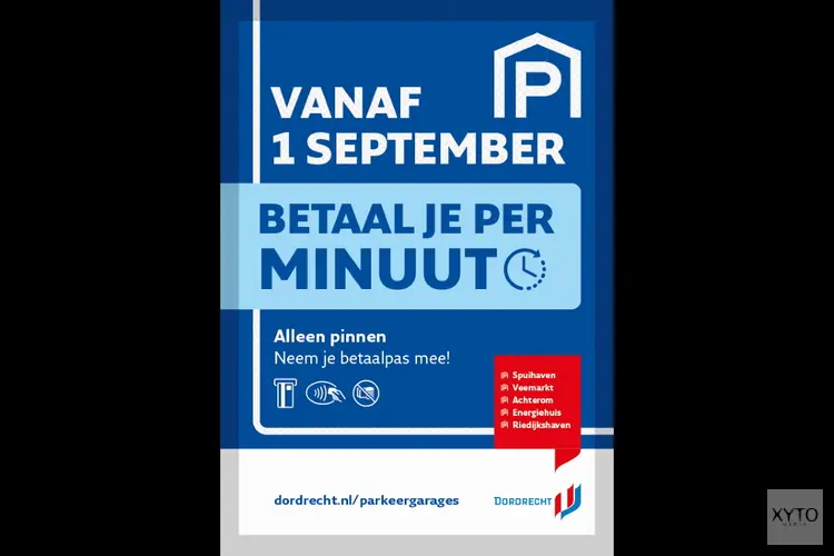 Betalen per minuut in gemeentelijke parkeergarages