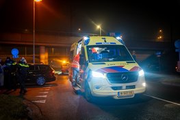 Brommobiel op zijn kop na eenzijdig ongeval