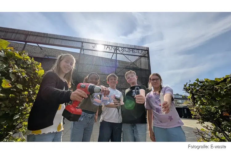 Groep 7 van de Julianaschool staat eerste in de E-waste Race: laatste oproep voor oude elektronica